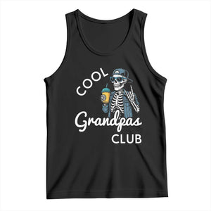 Cool Grandpas Club Tank Top Fathers Day Best Grandpa Skeleton TS10 Black Print Your Wear