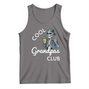 Cool Grandpas Club Tank Top Fathers Day Best Grandpa Skeleton TS10 Deep Heather Print Your Wear