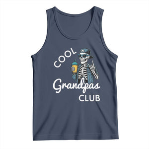 Cool Grandpas Club Tank Top Fathers Day Best Grandpa Skeleton TS10 Navy Print Your Wear