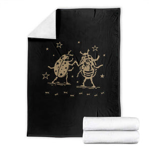 Dancing Lady Bugs Happy Little Insects Nature Lovers Throw Blanket TS10 Black Print Your Wear