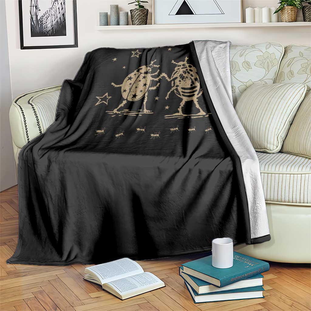 Dancing Lady Bugs Happy Little Insects Nature Lovers Throw Blanket TS10 Print Your Wear