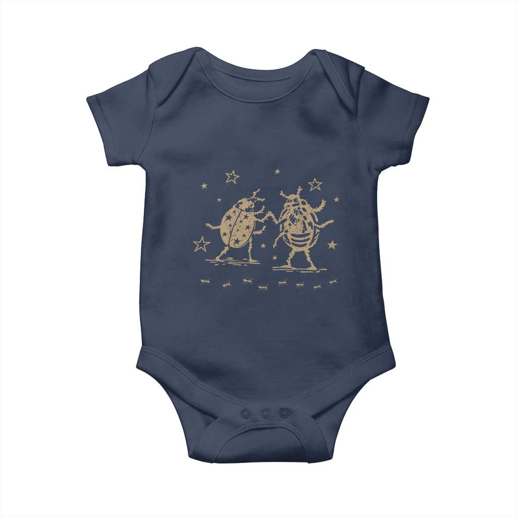 Dancing Lady Bugs Happy Little Insects Nature Lovers Baby Onesie TS10 Navy Print Your Wear