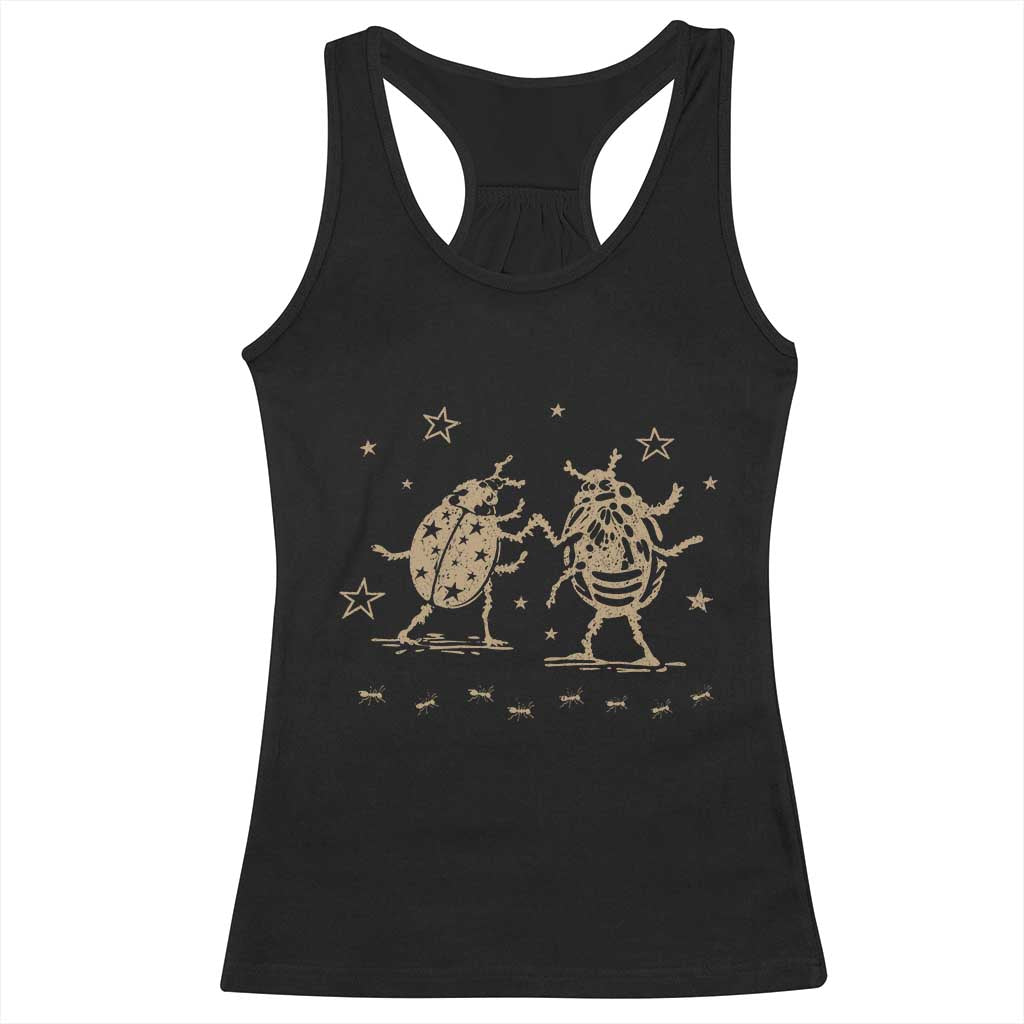 Dancing Lady Bugs Happy Little Insects Nature Lovers Racerback Tank Top TS10 Black Print Your Wear