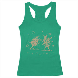 Dancing Lady Bugs Happy Little Insects Nature Lovers Racerback Tank Top TS10 Irish Green Print Your Wear