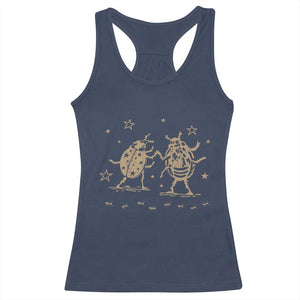 Dancing Lady Bugs Happy Little Insects Nature Lovers Racerback Tank Top TS10 Navy Print Your Wear