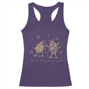 Dancing Lady Bugs Happy Little Insects Nature Lovers Racerback Tank Top TS10 Purple Print Your Wear