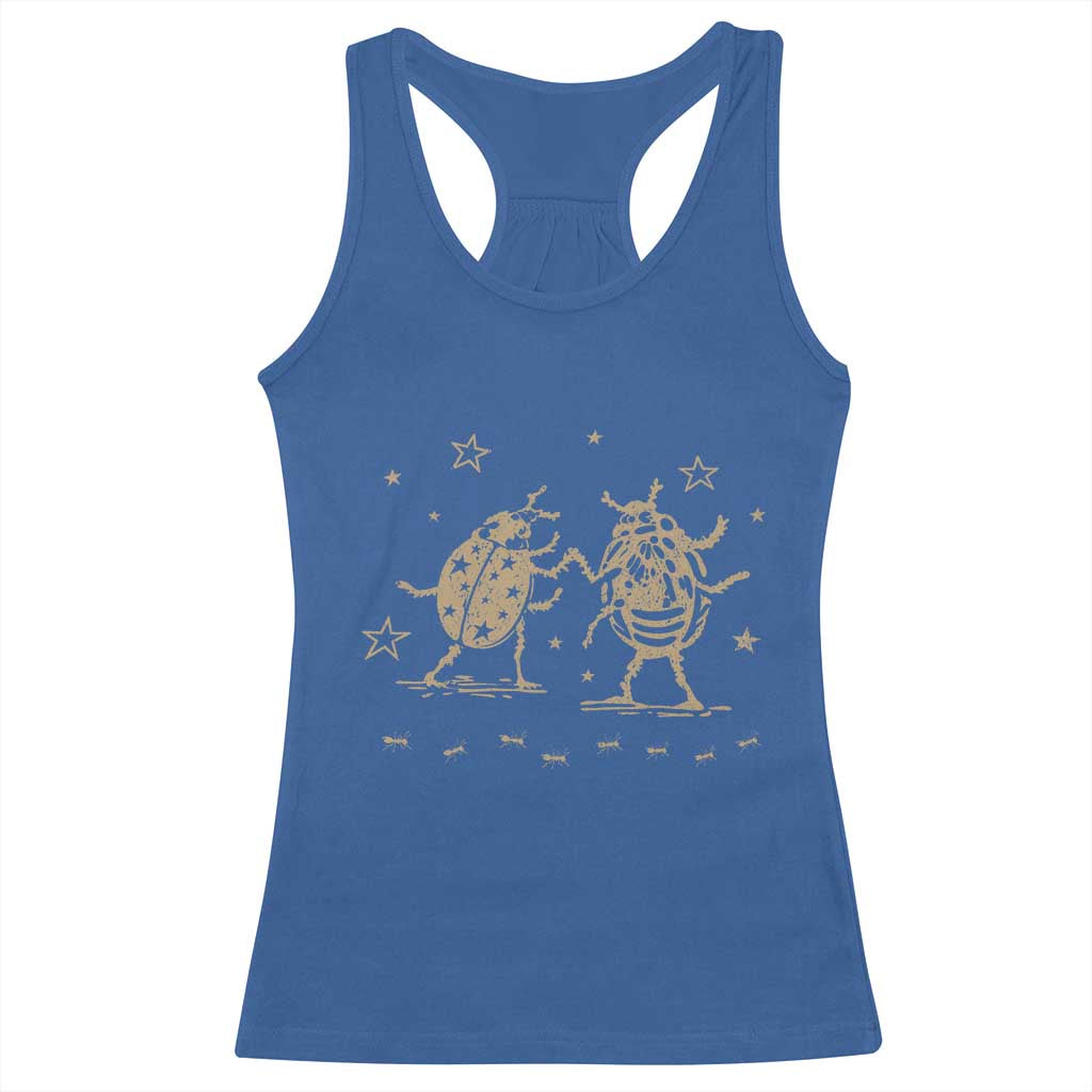 Dancing Lady Bugs Happy Little Insects Nature Lovers Racerback Tank Top TS10 Royal Blue Print Your Wear