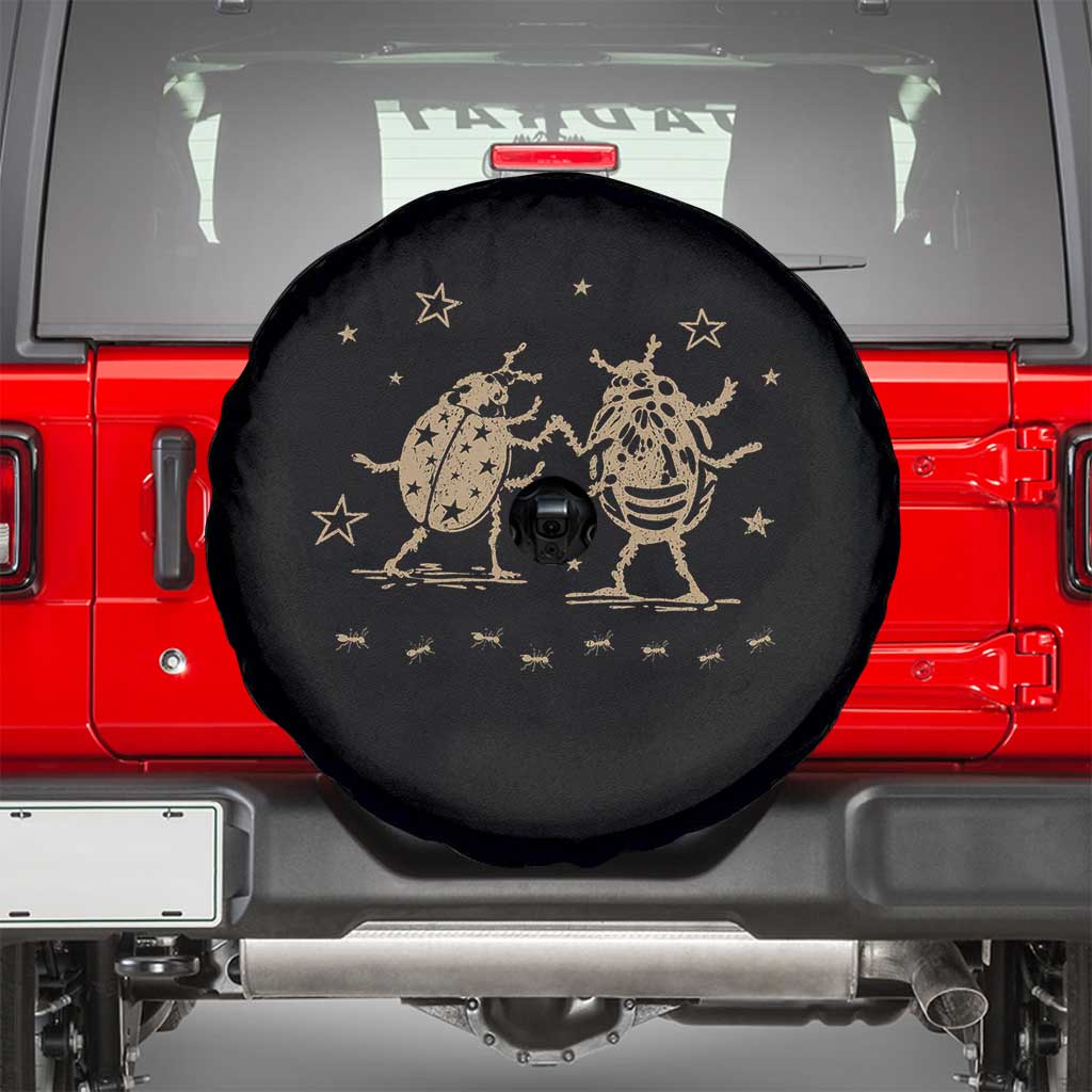 Dancing Lady Bugs Happy Little Insects Nature Lovers Spare Tire Cover TS10 Black Print Your Wear