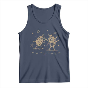 Dancing Lady Bugs Happy Little Insects Nature Lovers Tank Top TS10 Navy Print Your Wear