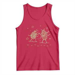 Dancing Lady Bugs Happy Little Insects Nature Lovers Tank Top TS10 Red Print Your Wear