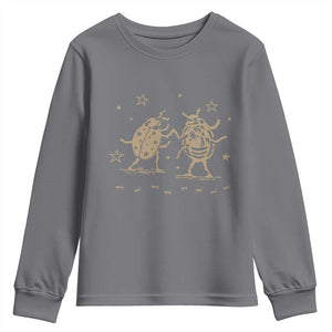 Dancing Lady Bugs Happy Little Insects Nature Lovers Youth Sweatshirt TS10 Charcoal Print Your Wear