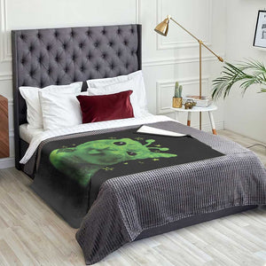 Funny Alien Cat Meme Retro Y2K Vintage Space Kitty Throw Blanket TS10 Print Your Wear