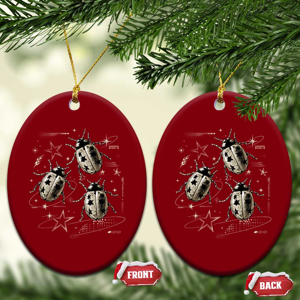 Cute Ladybug Y2k Grunge 2000s Alt 90s Vintage Star Dots Teen Ceramic Ornament TS10 Print Your Wear