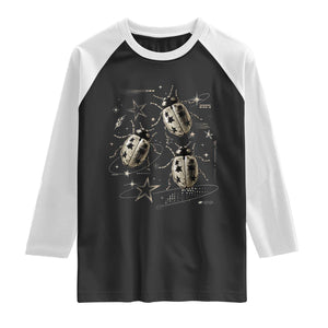 Cute Ladybug Y2k Grunge 2000s Alt 90s Vintage Star Dots Teen Raglan Shirt TS10 Black White Print Your Wear