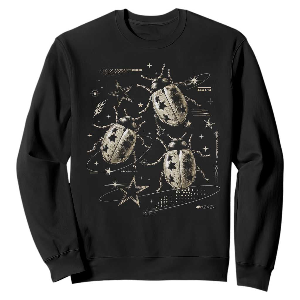 Cute Ladybug Y2k Grunge 2000s Alt 90s Vintage Star Dots Teen Sweatshirt TS10 Black Print Your Wear