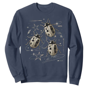 Cute Ladybug Y2k Grunge 2000s Alt 90s Vintage Star Dots Teen Sweatshirt TS10 Navy Print Your Wear