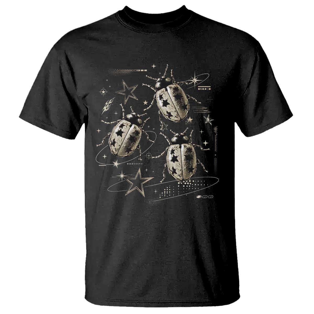 Cute Ladybug Y2k Grunge 2000s Alt 90s Vintage Star Dots Teen T Shirt TS10 Black Print Your Wear