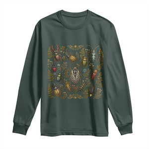 Insect Bug Collection Collector Entomologist Entomology Long Sleeve Shirt TS10 Dark Forest Green Print Your Wear