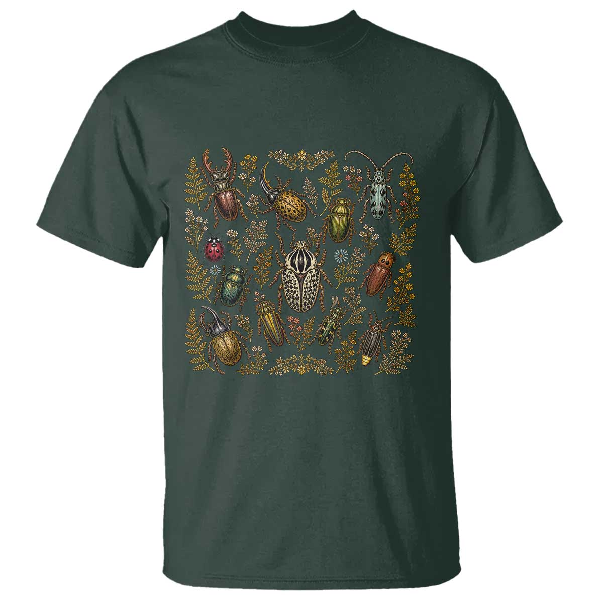 Insect Bug Collection Collector Entomologist Entomology T Shirt TS10 Dark Forest Green Print Your Wear