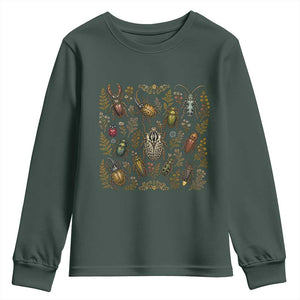 Insect Bug Collection Collector Entomologist Entomology Youth Sweatshirt TS10 Dark Forest Green Print Your Wear