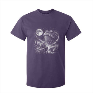 Frog Moon T Shirt For Kid Vintage 90s Frog Howling to Moon Parody Meme TS10 Purple Print Your Wear
