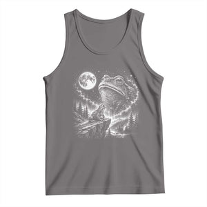 Frog Moon Tank Top Vintage 90s Frog Howling to Moon Parody Meme TS10 Deep Heather Print Your Wear