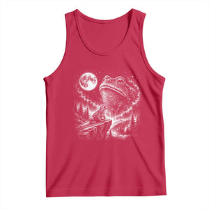 Frog Moon Tank Top Vintage 90s Frog Howling to Moon Parody Meme TS10 Red Print Your Wear