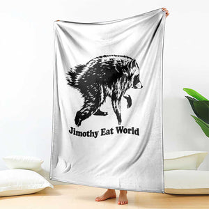 Jimothy Eat World Funny Viral Raccoon Seattle Trash Panda Throw Blanket TS10 Print Your Wear