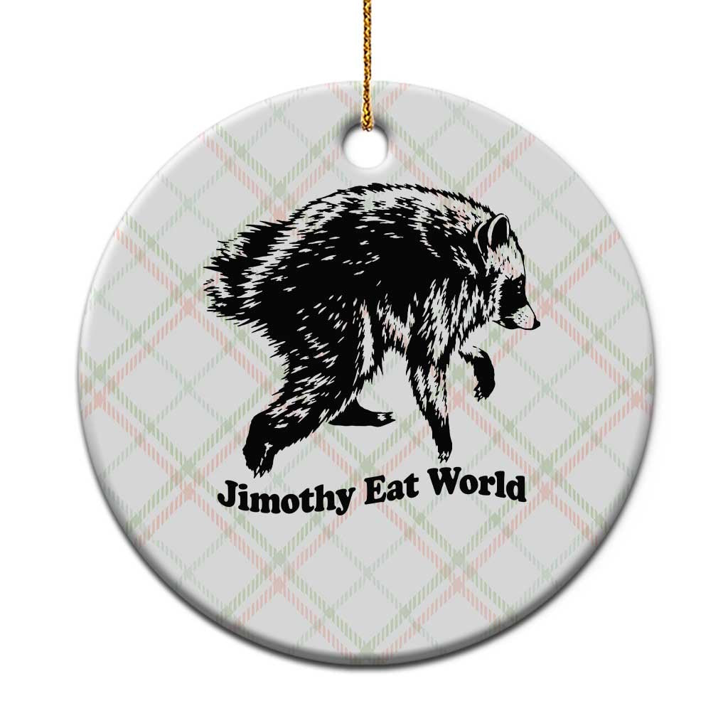 Jimothy Eat World Funny Viral Raccoon Seattle Trash Panda Ceramic Ornament TS10 1pc Christmas Plaid Print Your Wear