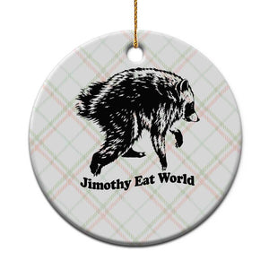 Jimothy Eat World Funny Viral Raccoon Seattle Trash Panda Ceramic Ornament TS10 1pc Christmas Plaid Print Your Wear
