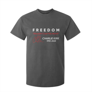 Charlie Kirk Memorial T Shirt For Kid Freedom Shouldnt Cost This Much TS10 Dark Heather Print Your Wear