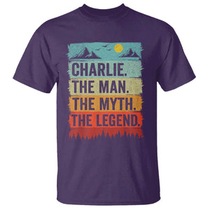 Charlie The Man The Myth The Legend T Shirt Retro Vintage TS10 Purple Print Your Wear