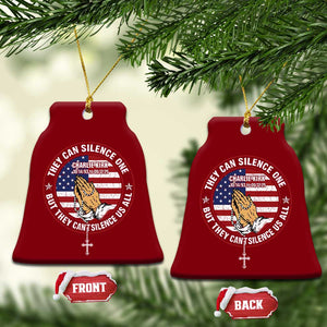 Charlie Kirk Memorial Ceramic Ornament Retro American Flag TS10 Print Your Wear