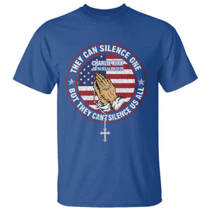 Charlie Kirk Memorial T Shirt Retro American Flag TS10 Royal Blue Print Your Wear