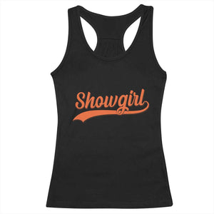 Showgirl Racerback Tank Top Varsity Script Vintage Sports Jersey Style TS10 Black Print Your Wear