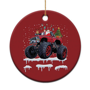 Xmas Santa Monster Truck Christmas Ornament American Offroad Xmas Boys Kids Toddler Youth TS10 Print Your Wear