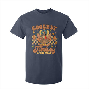 Thanksgiving Kids T Shirt For Kid Coolest Turkey At The Table Boys Toddler Youth TS10 Navy Print Your Wear