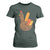 Thanksgiving T Shirt For Women Peace Sign Turkey Hand Cool Thanksgiving Hippie TS10 Dark Forest Green Print Your Wear