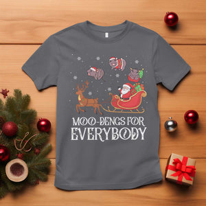 Christmas Moo Deng T Shirt Moo-deng For Everybody Funny Xmas Santa TS10 Charcoal Print Your Wear