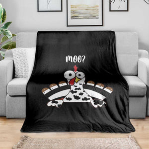 Funny Thanksgiving Throw Blanket Turkey Moo Cow Farmer Gift TS10 Print Your Wear