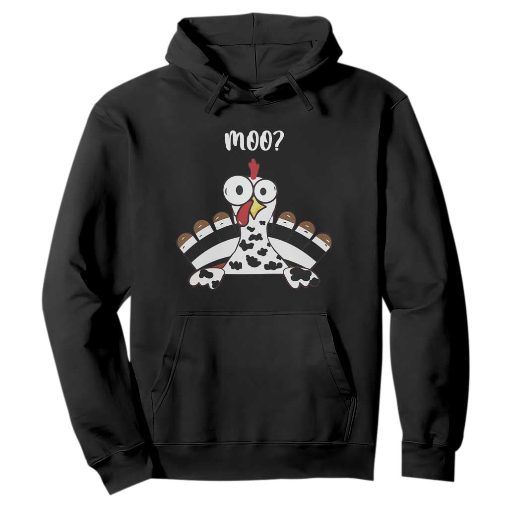Funny Thanksgiving Hoodie Turkey Moo Cow Farmer Gift TS10 Black Print Your Wear