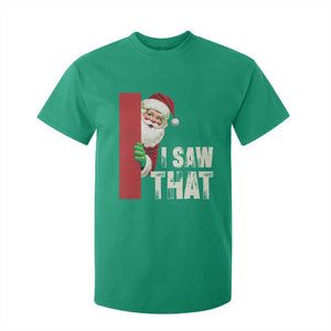 Funny Christmas Santa T Shirt For Kid I Saw That Vintage Retro Style TS10 Irish Green Print Your Wear