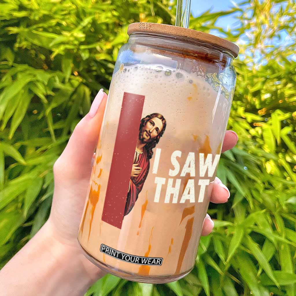 Funny Jesus I Saw That Glass Can Retro Christian Meme TS10 Black Print Your Wear