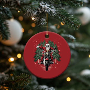 Xmas Motorcycle Christmas Ornament Santa Biker Riding Motorcycle TS10 Print Your Wear