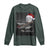 Merry Christmas Long Sleeve Shirt Santa To The Moon TS10 Dark Forest Green Print Your Wear