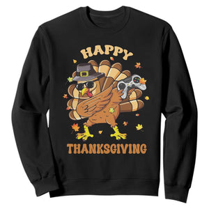 Funny Thanksgiving Sweatshirt Dabbing Gamer Turkey TS10 Black Print Your Wear