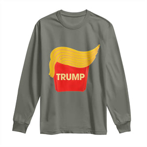 Funny Trump Fries Long Sleeve Shirt Mac Daddy Gift for Republican TS10 Military Green Print Your Wear