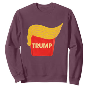 Funny Trump Fries Sweatshirt Mac Daddy Gift for Republican TS10 Maroon Print Your Wear