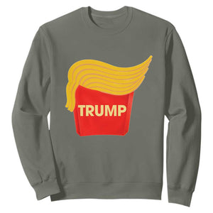 Funny Trump Fries Sweatshirt Mac Daddy Gift for Republican TS10 Military Green Print Your Wear