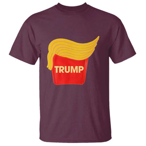 Funny Trump Fries T Shirt Mac Daddy Gift for Republican TS10 Maroon Print Your Wear